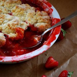 Rhubarb-Strawberry Cobbler