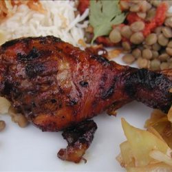 Grilled Chicken Legs With Pomegranate Molasses