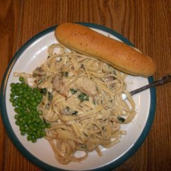 Bacon Chicken Alfredo Fettuccine