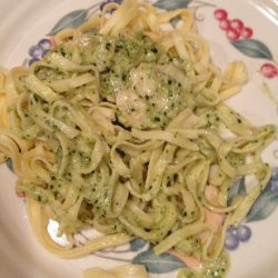 Creamy Chicken Pesto Linguine