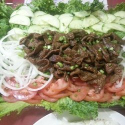 Elephant Walks Loc Lac (Cambodian Beef With Lime Dipping Sauce)