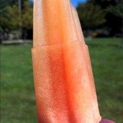 Watermelon-orange Popsicles