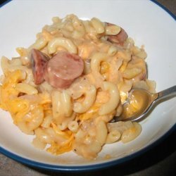 Macaroni and Cheese Dog Casserole