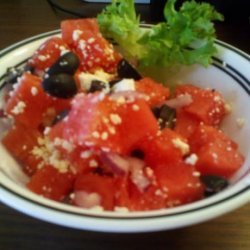 Watermelon, Feta and Olive Salad