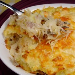 Sausage Sauerkraut Bake