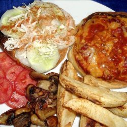 Baked Hamburger Patties With Pasta Sauce