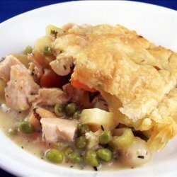 Low Fat Chicken Pot Pie With Puff Pastry!