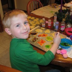 Egg Yolk Painted Christmas Cookies