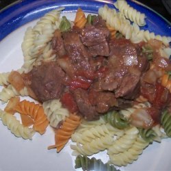 Kicked-Up Beef Cubes for the Crock Pot