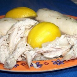 Poached Lemon Garlic Chicken