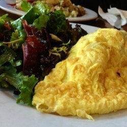 Sour Cream and Spinach Omelette