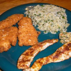 Spice-Rubbed Chicken Fingers W Cilantro Dipping Sauce