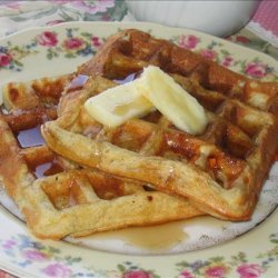 Butterscotch Banana Bread Waffles