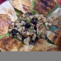 Fruit Salsa With Cinnamon Sugar Tortillas