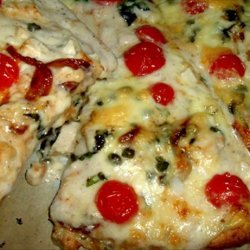 White Pizza With Caramelized Onion and Chicken