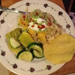 One Skillet Cheesy Chicken and Rice