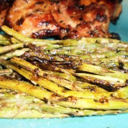 Mustard and Mayonnaise Glazed Asparagus (Grilled)