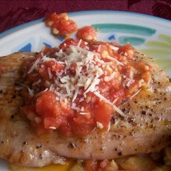 Seared Opah (Moonfish) With Vine-Ripe Tomato Garlic Butter