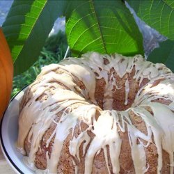 White Chocolate Ribbon Pumpkin Cake With Maple Glaze