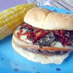 Smoky Portabella Burger With Sun-Dried Tomatoes and Basil