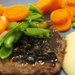 Pan Seared Steaks With Balsamic Onions