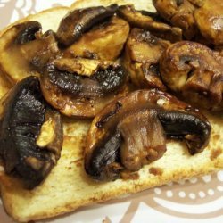 Sweet Soy Mushrooms on Toast