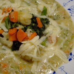 Potato Cheddar Soup With Broccoli and Cauliflower