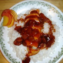 Peaches and Honey Baked Chicken