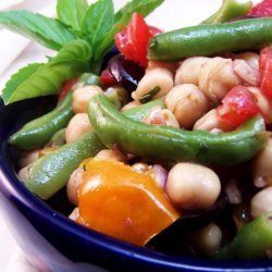 Warm Bean and Tomato Salad with Basil