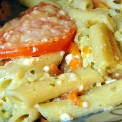 Pasta Gratin With Pesto and Veggies