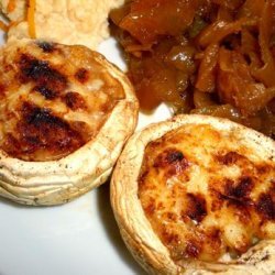 BBQ Cottage Cheese Stuffed Mushrooms