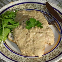 Creamed Tuna Fish on a Shingle