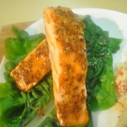 Grilled Creole Mustard-Ginger Glazed Salmon