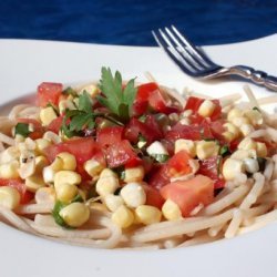 Summer Tomato-Corn Salsa Cruda (Raw Sauce) for Pasta