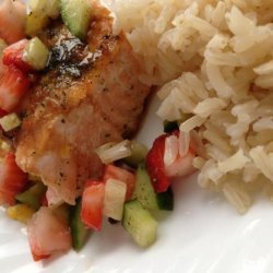 Grilled Salmon with Strawberry Salsa