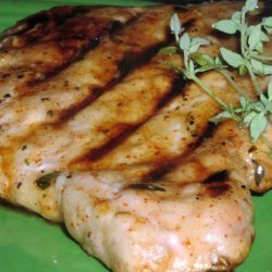 Grilled Pork Cutlets With Maple Chipotle Glaze