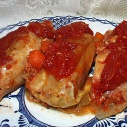 Sweet 'n Sour Stuffed Cabbage Rolls ( golumbke )