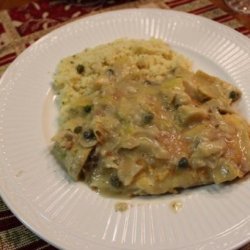 Parmesan Crusted Tilapia With Lemon Caper Sauce