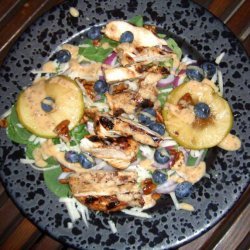 Chicken Shwarma Salad! W/Maple Syrup, Old Cheddar and Blueberrie