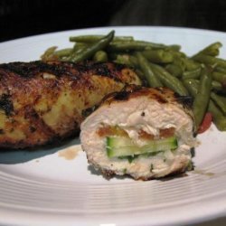 Chicken Breasts Stuffed with Zucchini, Tomato and Basil