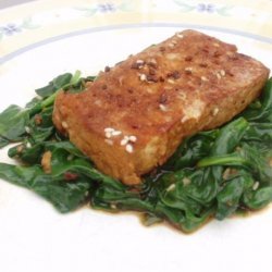 Sesame Tofu With Spinach