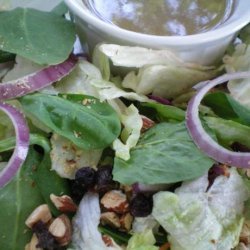 Mixed Greens with Dried Cranberries and Toasted Pecans