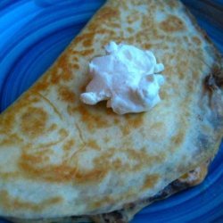 Cream Cheese Cheddar Bean Quesadilla