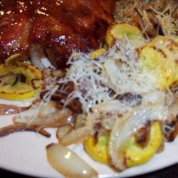 Yellow Squash With Onions and Parmesan