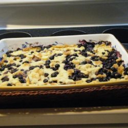 Blueberry Bread Pudding With Custard Sauce