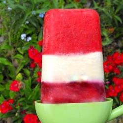 Creamy Raspberry Ice Pops