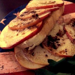 Open-faced Apple Tahini Sandwich