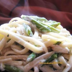 Asparagus Cream Cheese Fettuccini