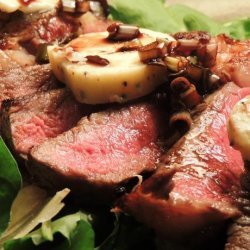 Steak With Parmesan Butter, Balsamic Glaze, and Arugula