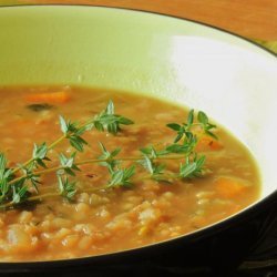 Red Lentil and Barley Soup